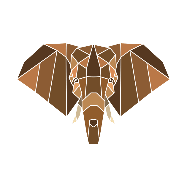 Geometric Elephant by MaiKStore