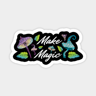 Make magic fairy green mushrooms Magnet