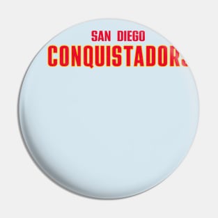 Defunct San Diego Conquistadors ABA Basketball 1974 Pin