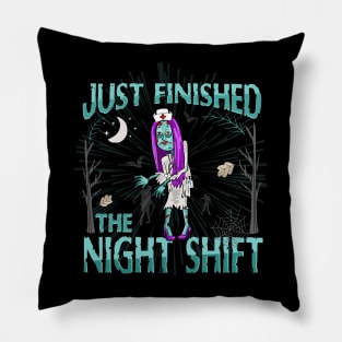 funny halloween nurse Pillow