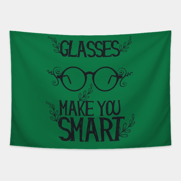 Glasses Make You Smart Tapestry by CoffeeandTeas