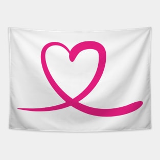 Stylized pink heart design Tapestry