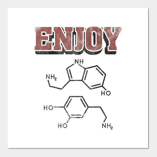 Science Enjoy Serotonin Dopamine Molecules Gift Chemie Posters