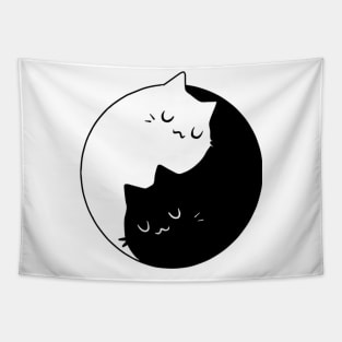 The Yin Yang Cats Tapestry