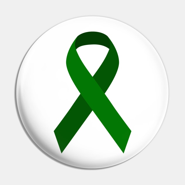 Green Ribbon Awareness Pin by TinPis