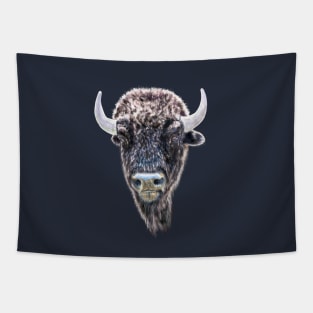 Buffalo Head Portrait Tapestry