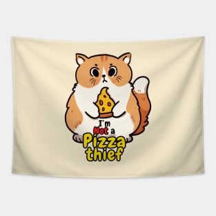 Cute pizza cat I'm not a pizza thief Tapestry