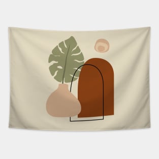 Minimal Modern  Abstract Shapes  terraccota  Warm Tones  Design Tapestry