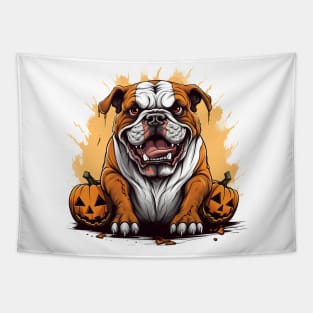 Halloween Bulldog #6 Tapestry