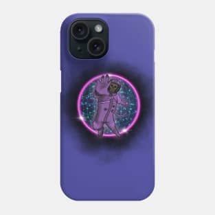 Space Walk the Black and Neon Nebula Phone Case