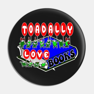 Toadally love books Pin