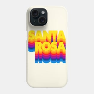 Santa Rosa, CA \/\/\ Retro Typography Design Phone Case