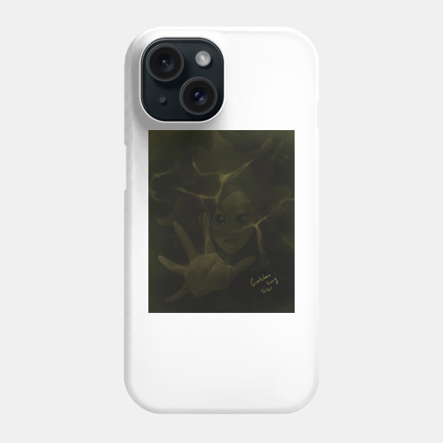 Creepy Mermaid in Murky Water Phone Case by A2Gretchen