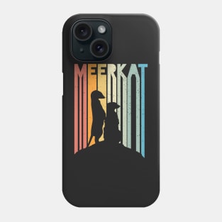 Meerkat Mongoose Kalahari Vintage Sunset Safari Africa Phone Case