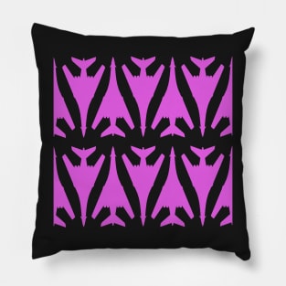 Rockwell B-1 Lancer - Pink & White Pattern Design Pillow