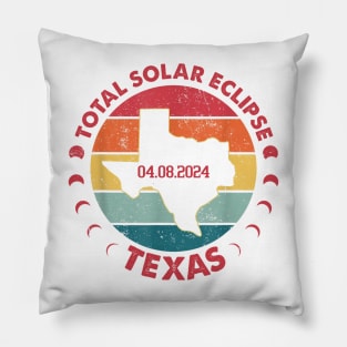 Texas Solar Eclipse 2024 Pillow