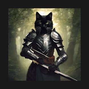 BLACK CAT IN ARMOR T-Shirt