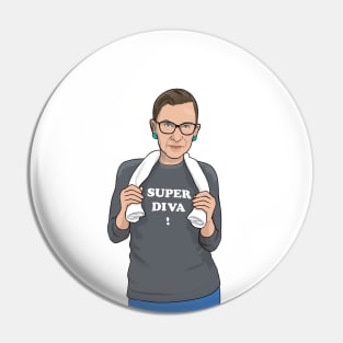 Ruth Bader Ginsburg - Super Diva Pin