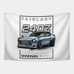 Vintage Car Fairlady 240Z (Grey Blue) Tapestry