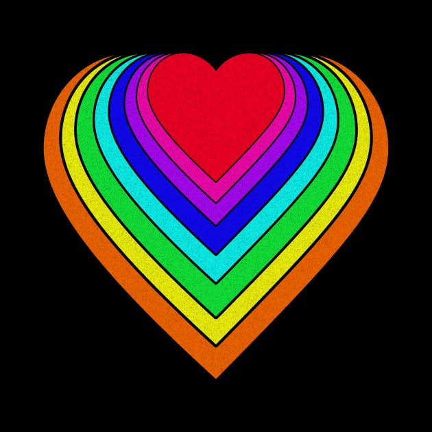 Rainbow Heart Diversity Pride by Liesl Weppen