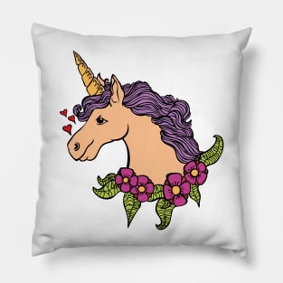 Unicorn flowers Pillow