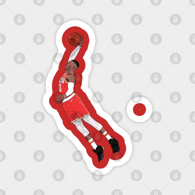 Russell Westbrook Dunk Houston Rockets Magnet by xavierjfong
