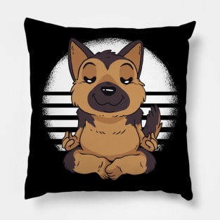 GERMAN SHEPHERD YOGA funny Pillow