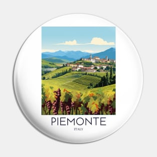 A Pop Art Travel Print of Piemonte - Italy Pin