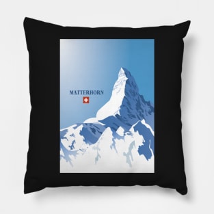 Matterhorn,Zermatt,Switzerland,Ski Poster Pillow