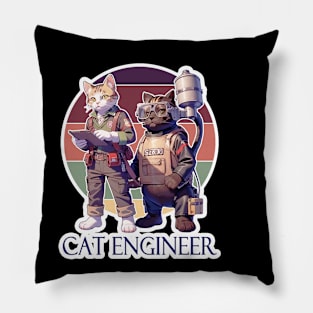 Cat Engineer Pillow