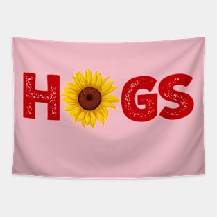 Hogs with Sun Flower Design Tapestry