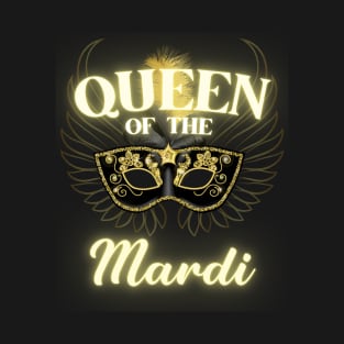 Queen of The Mardi Masquerade Bead Parade Women Men Kids T-Shirt