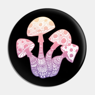 Pastel Zen Mushrooms Pin