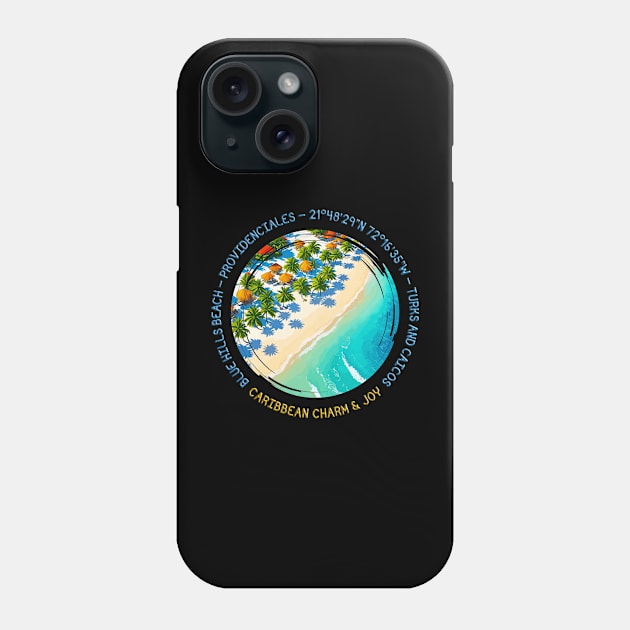 Blue Hills Beach, Providenciales, Turks and Caicos Islands, Caribbean Charm And Joy Phone Case by funfun