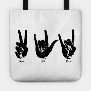 peace love rock and roll B Tote