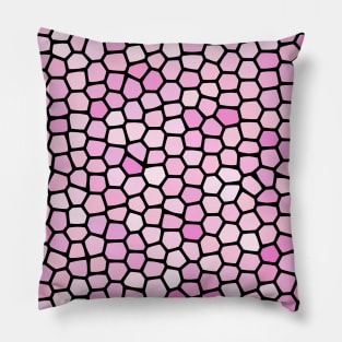 Painted Glass Of Soft and Bright Pink Colors Pillow