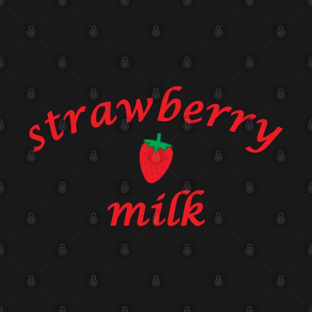 Strawberry Milk Kawaii Cute by CandyMoonDesign
