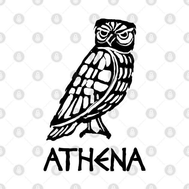 Wise Owl, Owl of Athena by Witchling Art