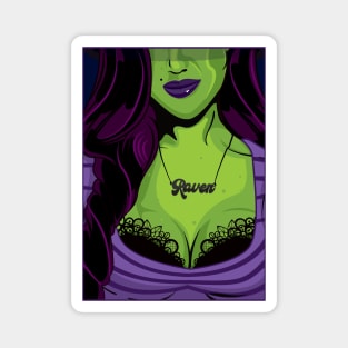 Halloween Witch Pop Art Girl Magnet