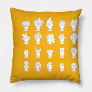 DBZ Hair Styles Pillow