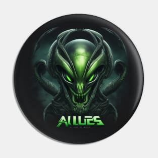 green creepy alien Pin