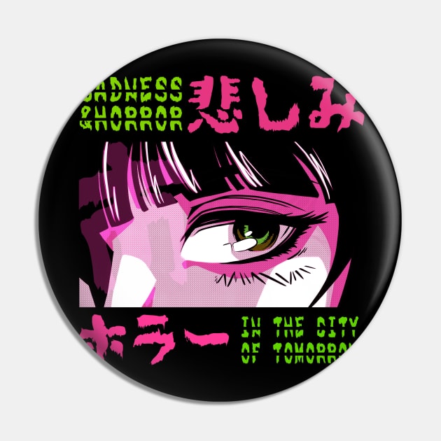 Japanese Sad Girl Anime Vaporwave Art Style Pin by Visual Vibes