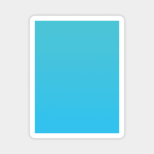 Aqua to Turquoise Blue Ombre Fade Sunset Gradient Magnet