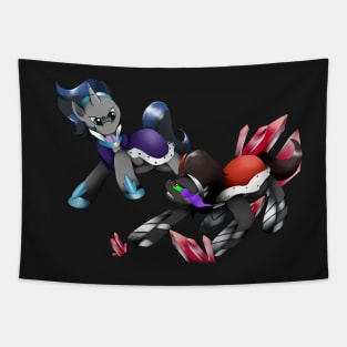 King sombra vs mirror Sombra Tapestry