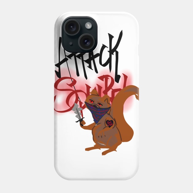 Attack Squirrel x Girl Wasted Phone Case by GirlWastedCouture