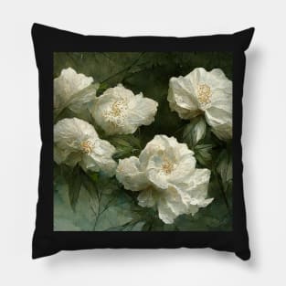 White Roses Pillow