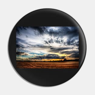 Sunset over wheat fields Pin