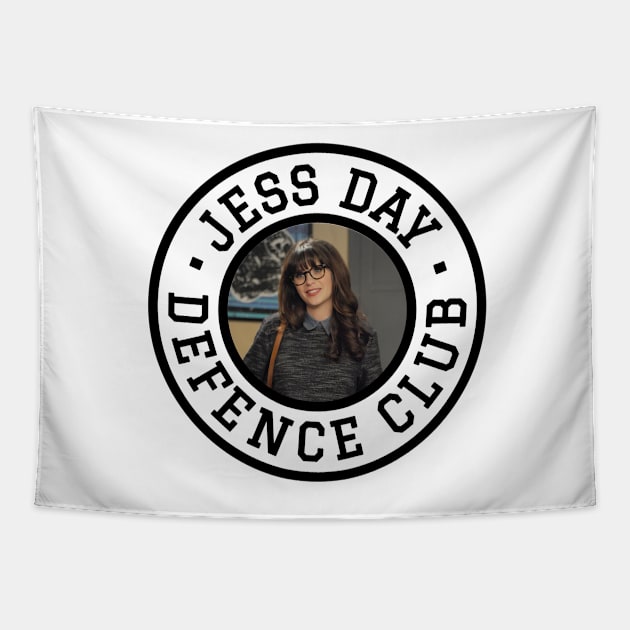 Jess Day defence club Tapestry by voidstickers