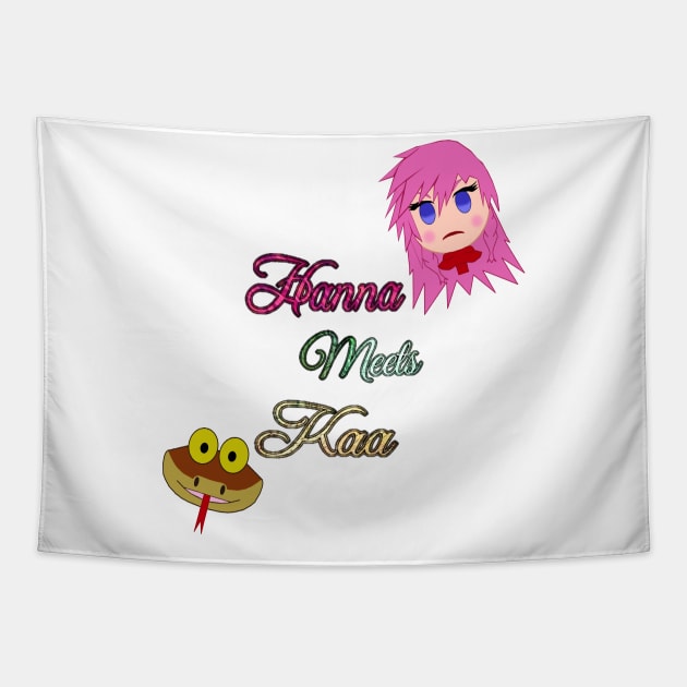 Title of HANNA MEETS KAA (2) Tapestry by FFSteF09