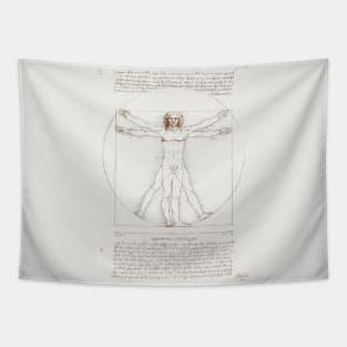 Vitruvian Man by Leonardo Da Vinci Tapestry